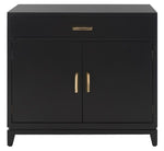 Safavieh Nigel 2 Door 1 Drawer Chest , CHS6600 - Black / Brass