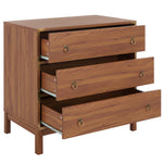 Safavieh Galio 3 Drawer Chest, CHS9600 - Walnut / Gold