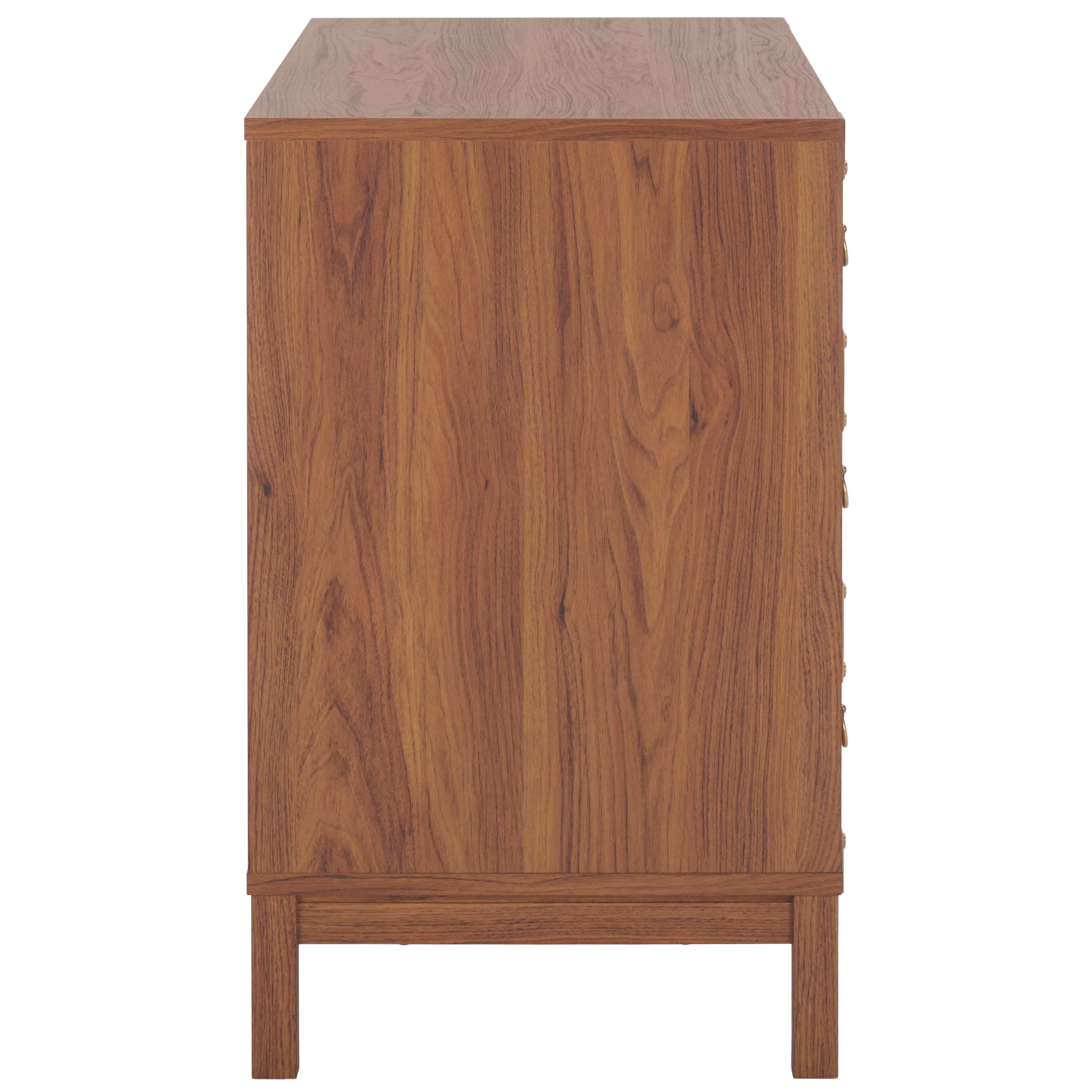 Safavieh Galio 3 Drawer Chest, CHS9600 - Walnut / Gold