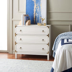 Safavieh Galio 3 Drawer Chest, CHS9600 - White / Gold