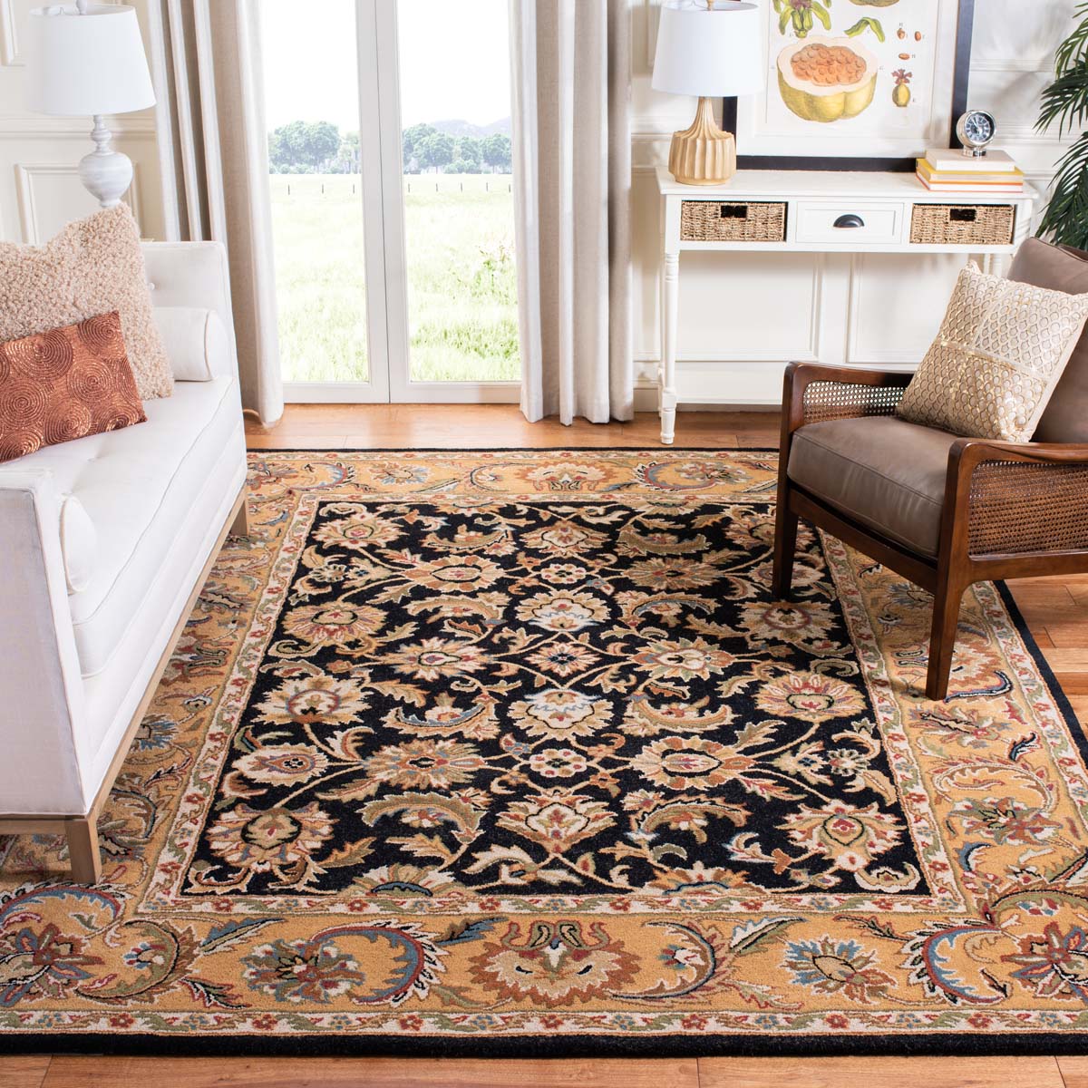 Safavieh Classic 758 Rug, CL758 - Black / Gold