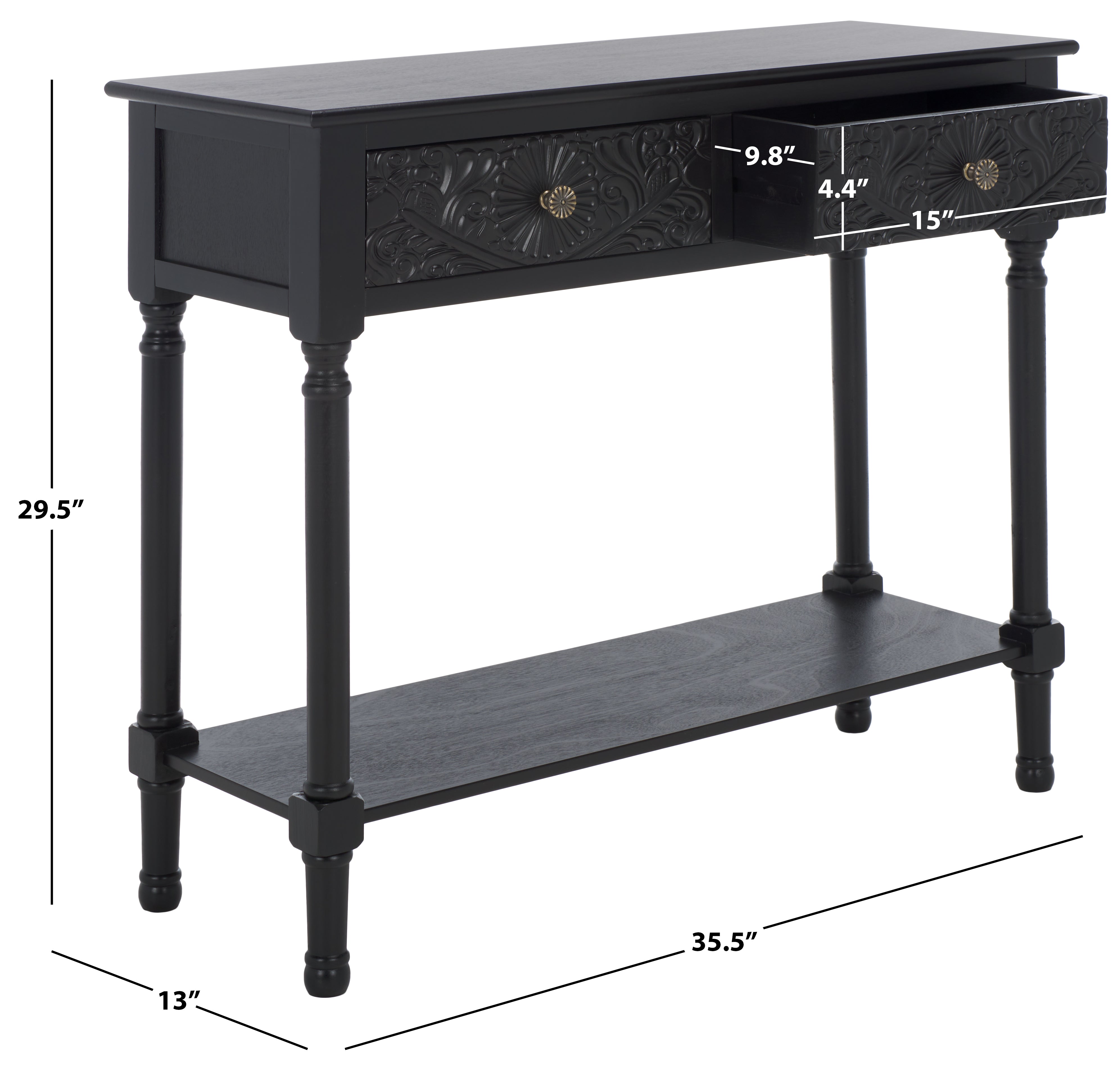 Safavieh Josie 2 Drawer Console Table , CNS5708 - Black