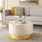 Safavieh Scarlett Round Cofee Table  , COF1800 - Natural / Gold