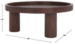 Safavieh Meek 3 Leg Round Coffee Table , COF6603 - Brown