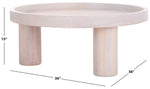 Safavieh Meek 3 Leg Round Coffee Table , COF6603 - White Washed