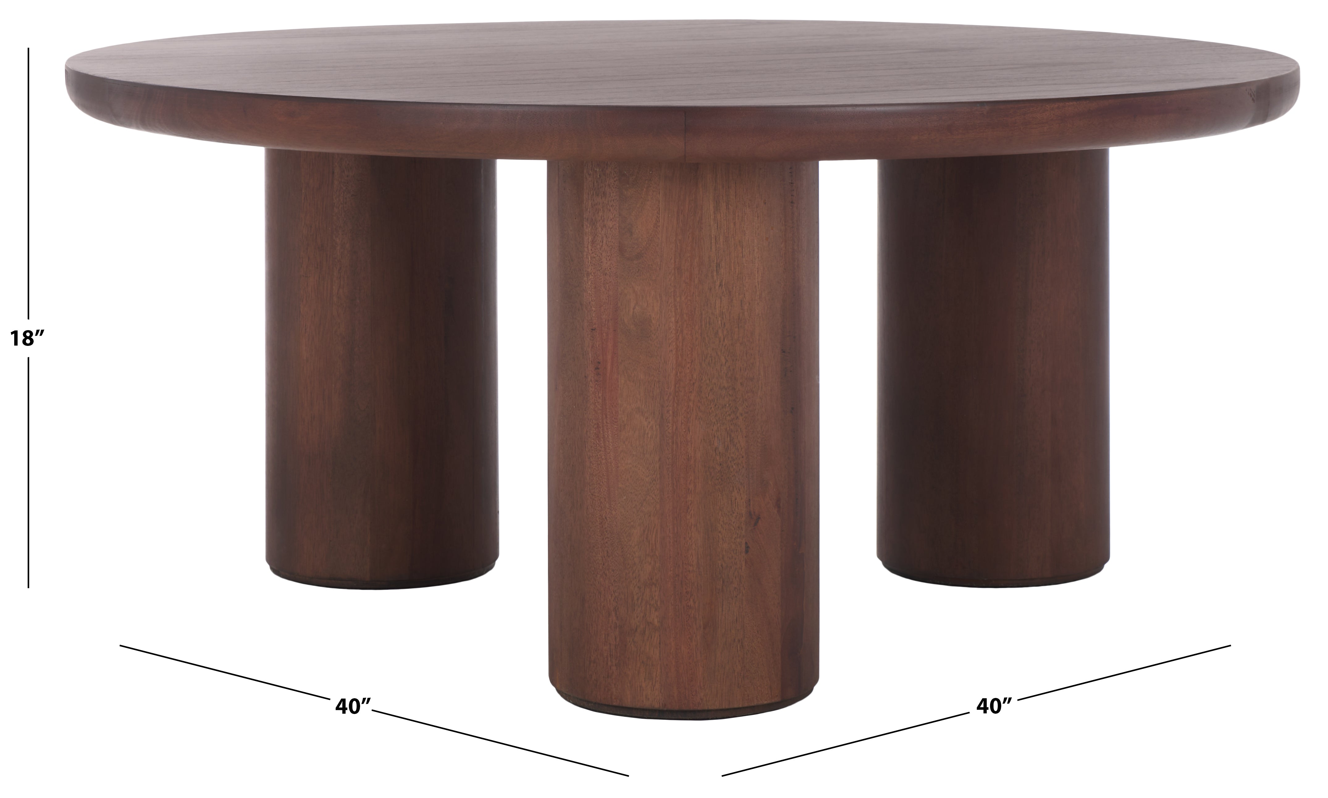 Safavieh Mork 3 Leg Round Coffee Table , COF6604 - Brown