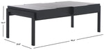 Safavieh Alexander Rectangular Contemporary Rustic Coffee Table , COF7005 - Black Stripe / Black