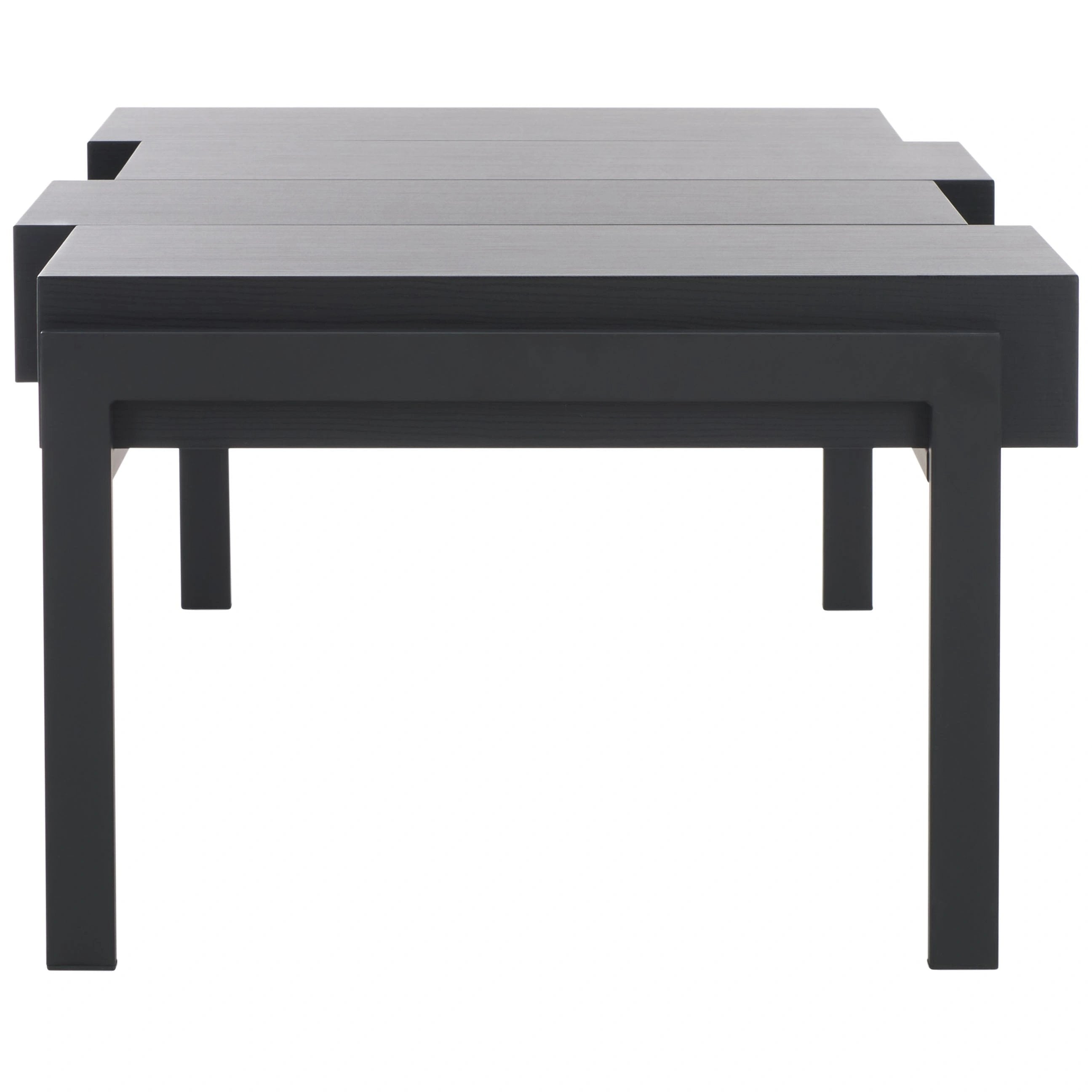 Safavieh Alexander Rectangular Contemporary Rustic Coffee Table , COF7005 - Black Stripe / Black