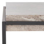 Safavieh Edgefield Coffee Table, COF7012 - Grey Faux Marble / Black