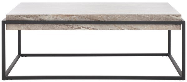 Safavieh Edgefield Coffee Table, COF7012 - Grey Faux Marble / Black