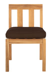 Safavieh Couture Montford Teak Dining Chair Natural (Set of 2) - Natural Teak / Dark Brown