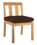 Safavieh Couture Montford Teak Dining Chair Natural (Set of 2) - Natural Teak / Dark Brown