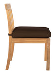 Safavieh Couture Montford Teak Dining Chair Natural (Set of 2) - Natural Teak / Dark Brown