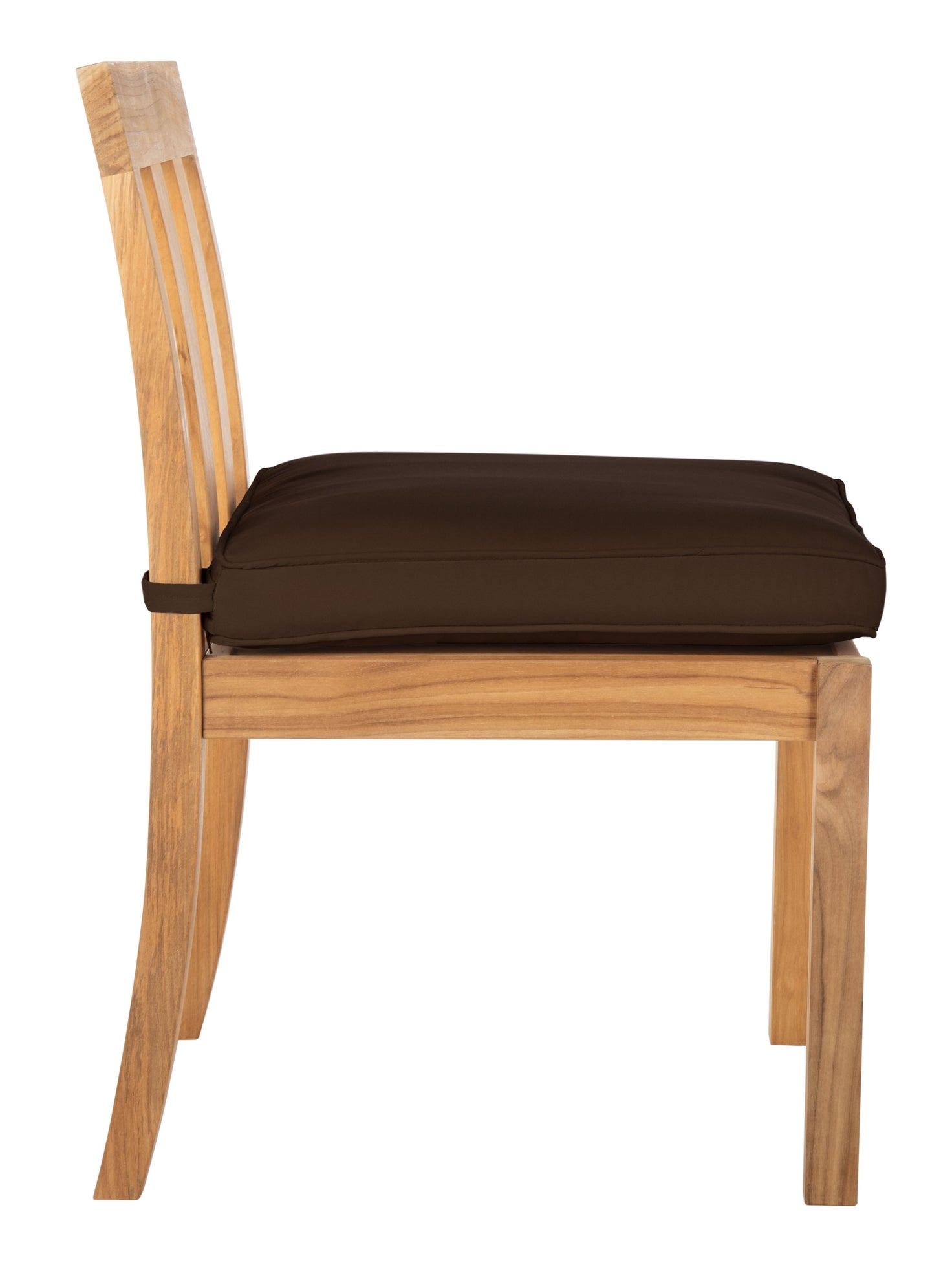 Safavieh Couture Montford Teak Dining Chair Natural (Set of 2) - Natural Teak / Dark Brown