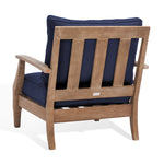 Safavieh Couture Martinique Wood Patio Armchair - Natural / Navy