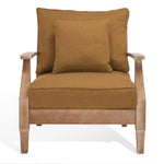 Safavieh Couture Martinique Wood Patio Armchair - Natural / Brown