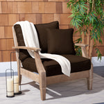 Safavieh Couture Martinique Wood Patio Armchair - Natural / Dark Brown