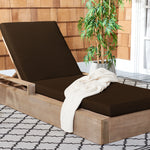 Safavieh Couture Lanai Wood Chaise Lounge Chair, CPT1039 - Natural / Dark Brown