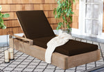 Safavieh Couture Lanai Wood Chaise Lounge Chair, CPT1039 - Natural / Dark Brown