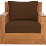 Safavieh Kauai Brazilian Teak Patio Chair, Natural / Beige - Natural / Dark Brown