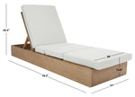 Safavieh Vincent Wood Chaise Lounge Chair , CPT1043 - Natural / White