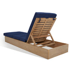 Safavieh Vincent Wood Chaise Lounge Chair , CPT1043 - Natural / Navy