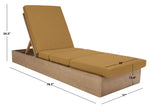 Safavieh Vincent Wood Chaise Lounge Chair , CPT1043 - Natural / Brown