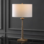 Safavieh Couture Roxalina Metal Base Table Lamp, CTL1051 - Antique Brass / White