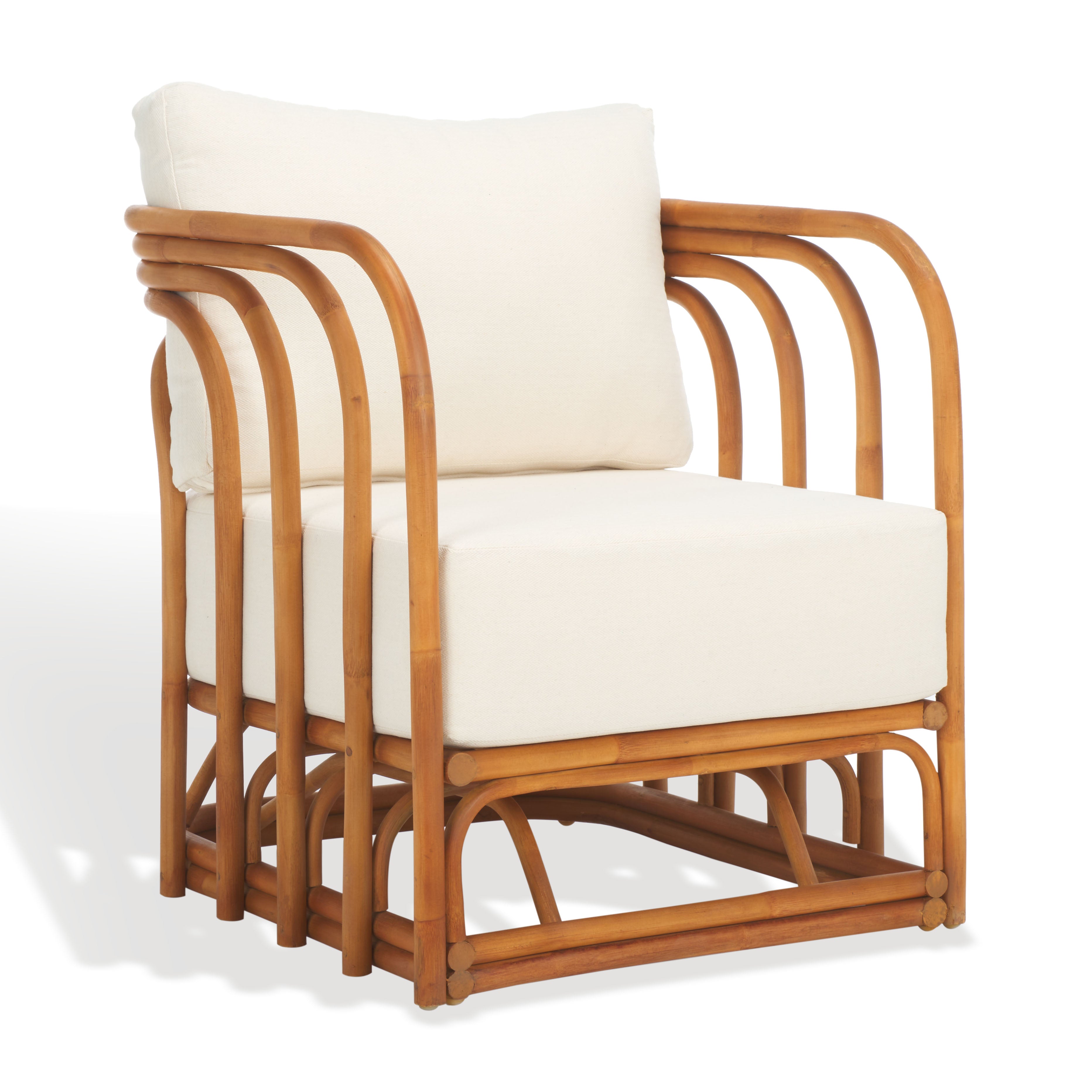 Safavieh Couture Harlowe Rattan Accent Chair, CWK3002 - Natural / White