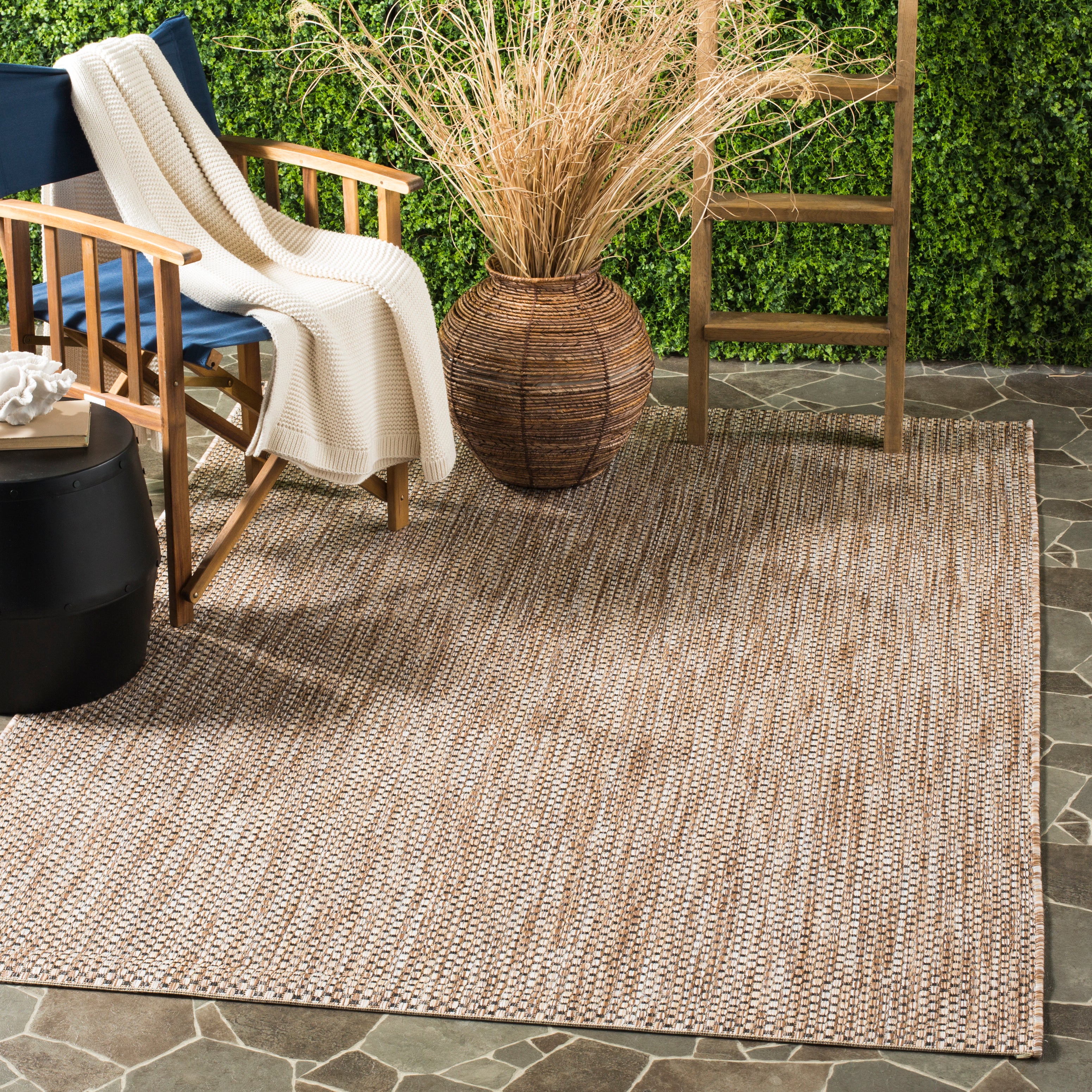 Safavieh Courtyard 8521 Brown Rug, CY8521 - Natural / Black