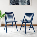 Safavieh Wren 19H Spindle Dining Chair (Set of 2), DCH1000 - Navy