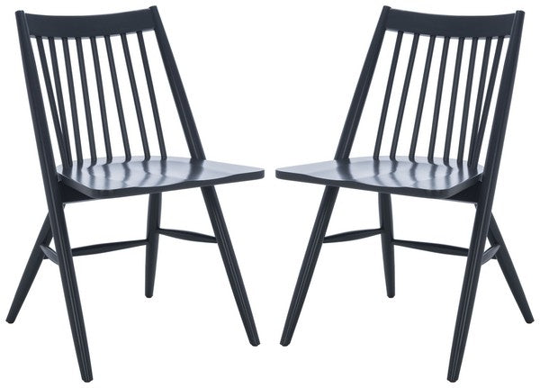 Safavieh Wren 19H Spindle Dining Chair (Set of 2), DCH1000 - Dark Grey