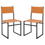 Safavieh Layne Dining Chair (Set of 2), DCH3003 - Cognac / Black