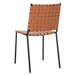 Safavieh Wesson Woven Dining Chair (Set of 2), DCH3005 - Cognac / Black