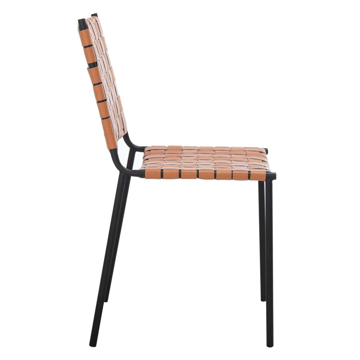 Safavieh Wesson Woven Dining Chair (Set of 2), DCH3005 - Cognac / Black