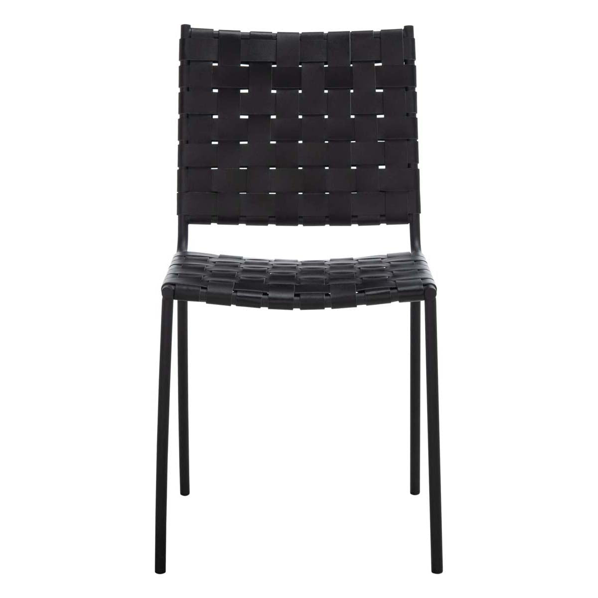 Safavieh Wesson Woven Dining Chair (Set of 2), DCH3005 - Black