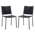 Safavieh Wesson Woven Dining Chair (Set of 2), DCH3005 - Black