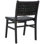 Safavieh Taika Woven Leather Dining Chair (Set of 2), DCH4000 - Black