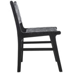 Safavieh Taika Woven Leather Dining Chair (Set of 2), DCH4000 - Black