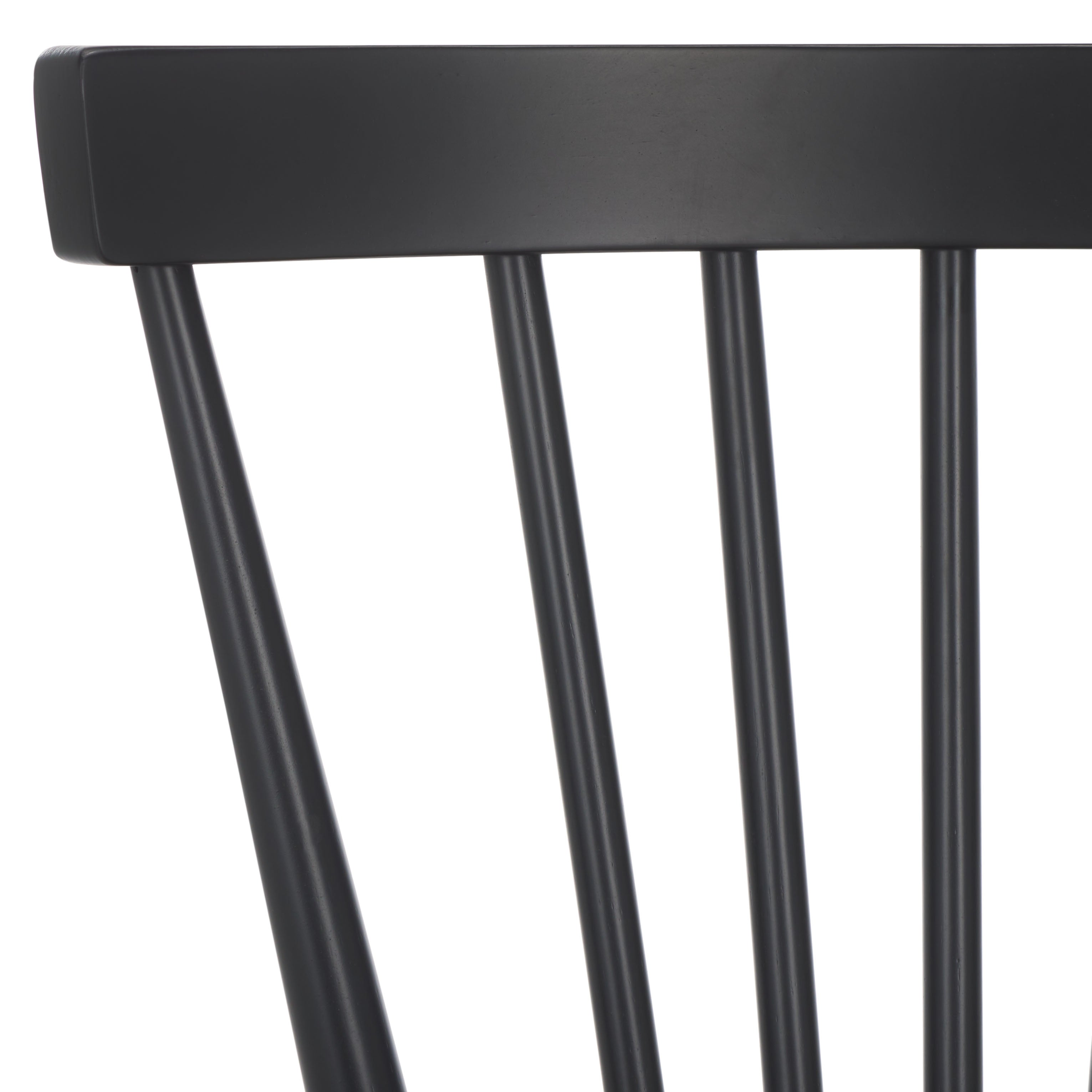 Safavieh Winona Spindle Back Dining Chair (Set of 2), DCH8500 - Matte Black