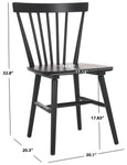 Safavieh Winona Spindle Back Dining Chair (Set of 2), DCH8500 - Matte Black