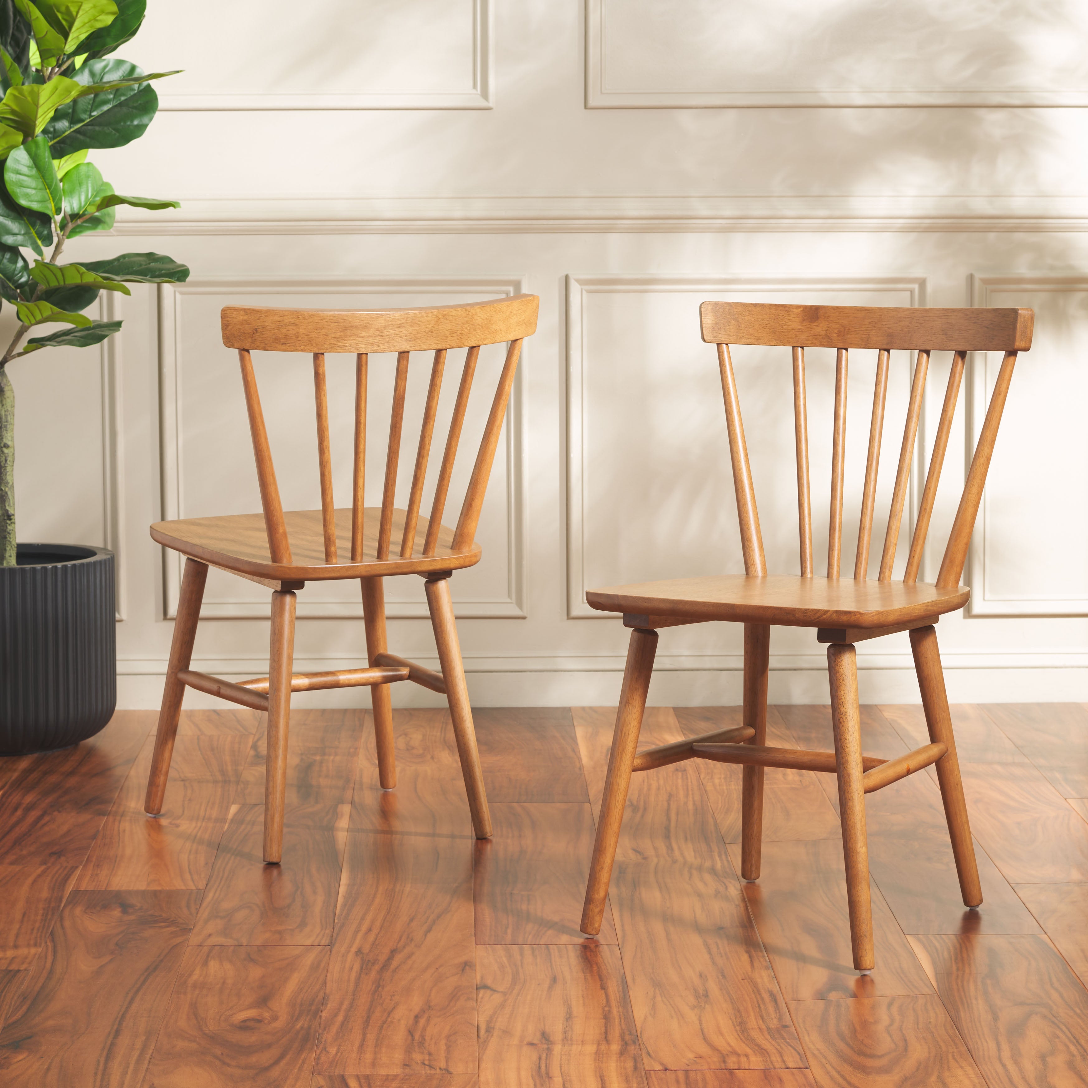 Safavieh Winona Spindle Back Dining Chair (Set of 2), DCH8500 - Honey