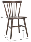 Safavieh Winona Spindle Back Dining Chair (Set of 2), DCH8500 - Walnut