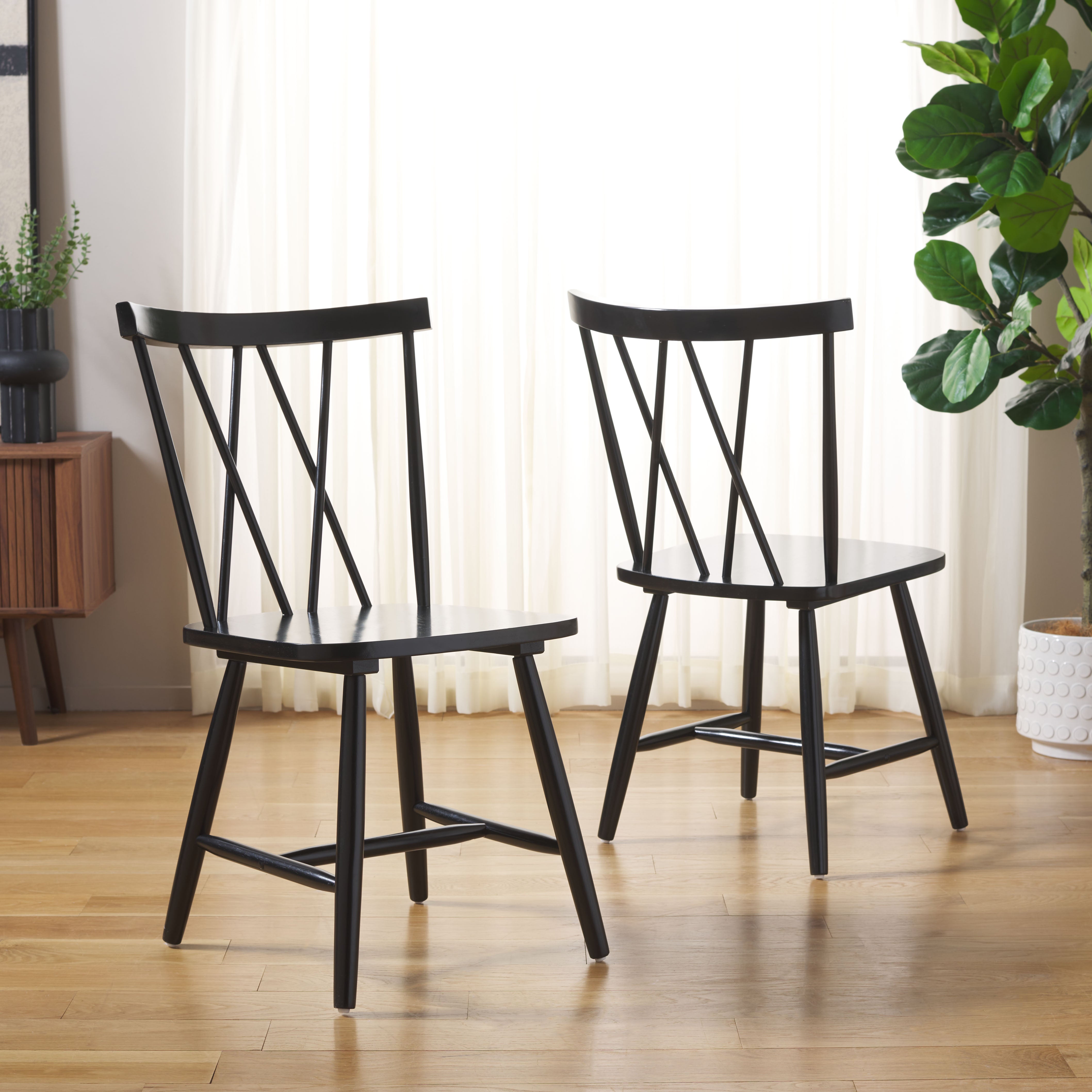 Safavieh Tayten Spindle Back Dining Chair , DCH8502 - Black