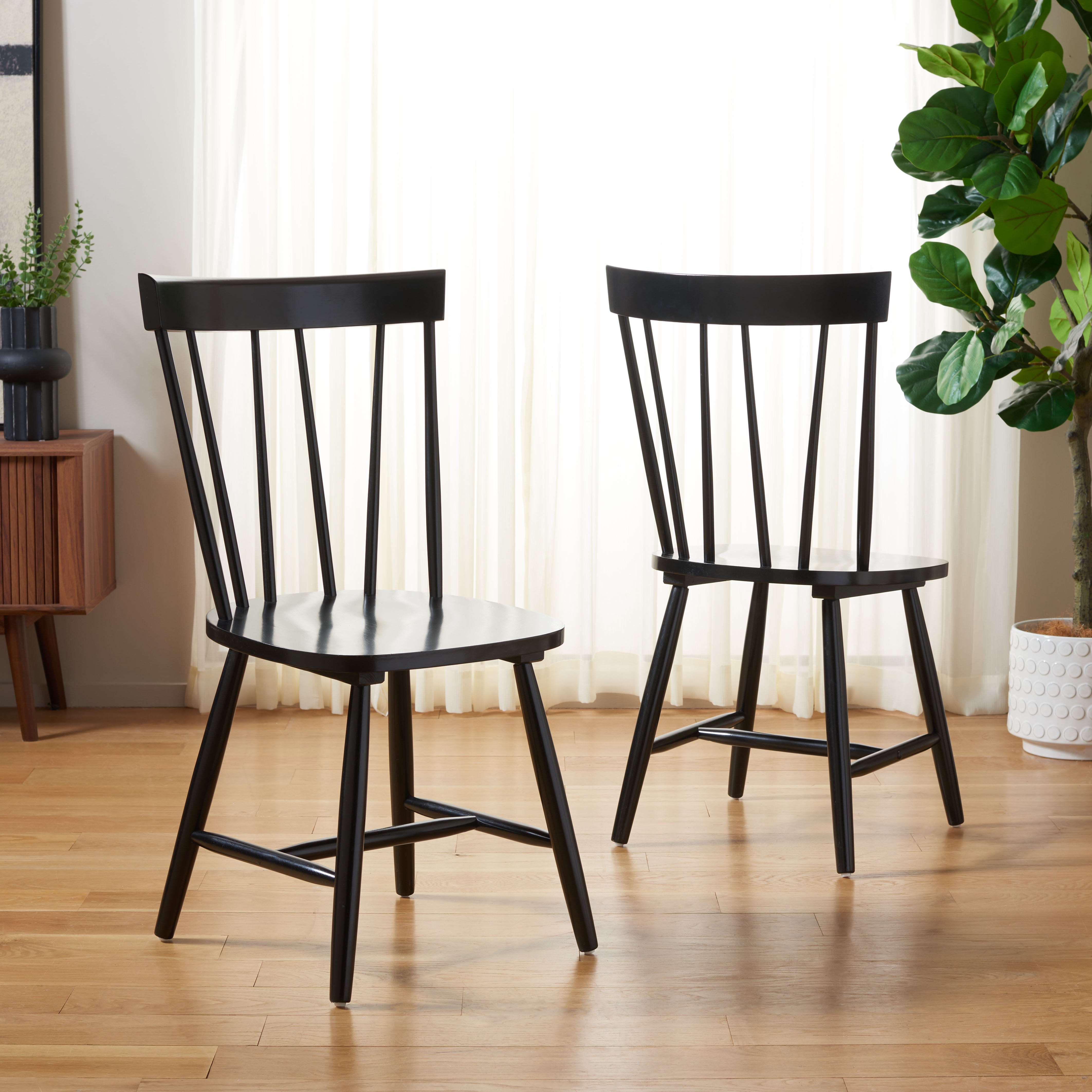 Safavieh Kealey Dining Chair (Set of 2), DCH8503 - Black