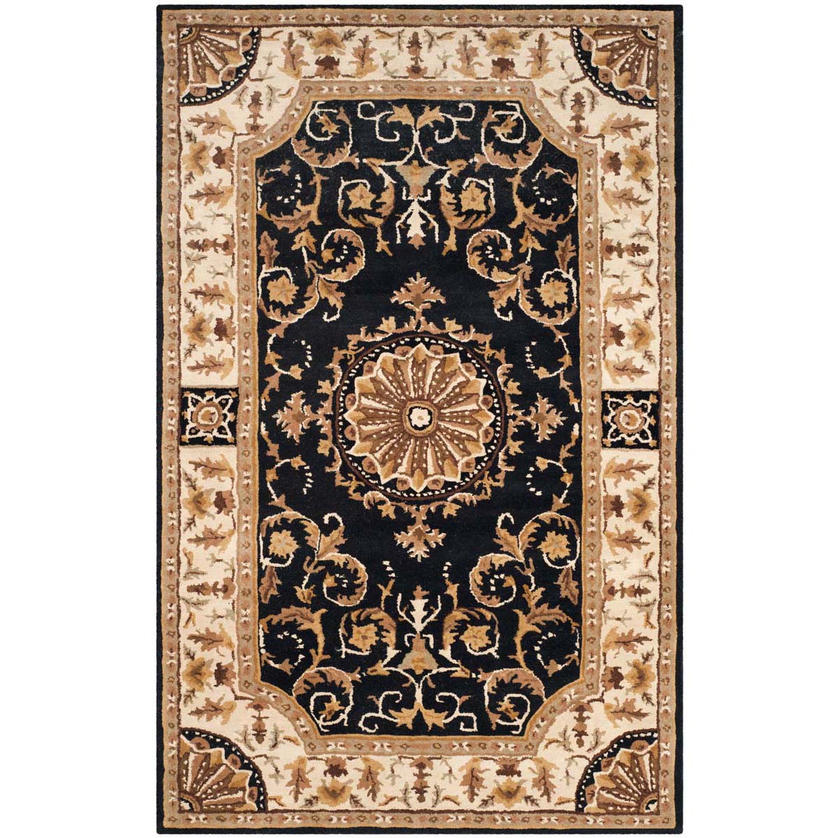 Safavieh Empire 459 Rug, EM459 - Black / Ivory