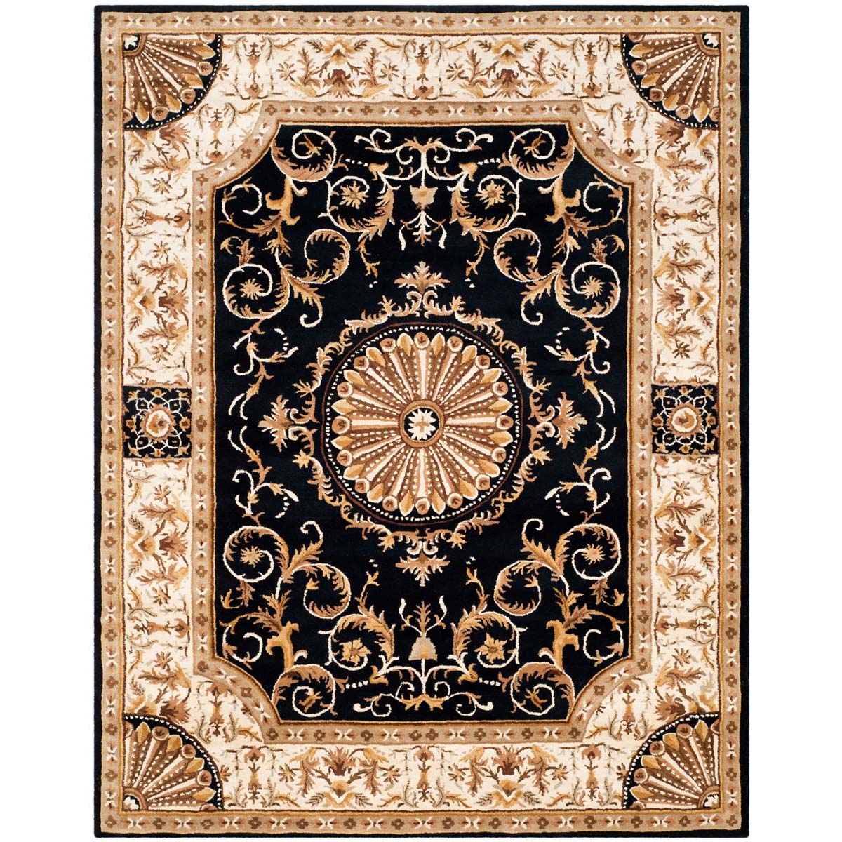 Safavieh Empire 459 Rug, EM459 - Black / Ivory