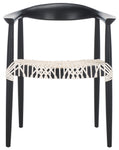 Safavieh Bandelier Arm Chair , FOX1003 - White / Black