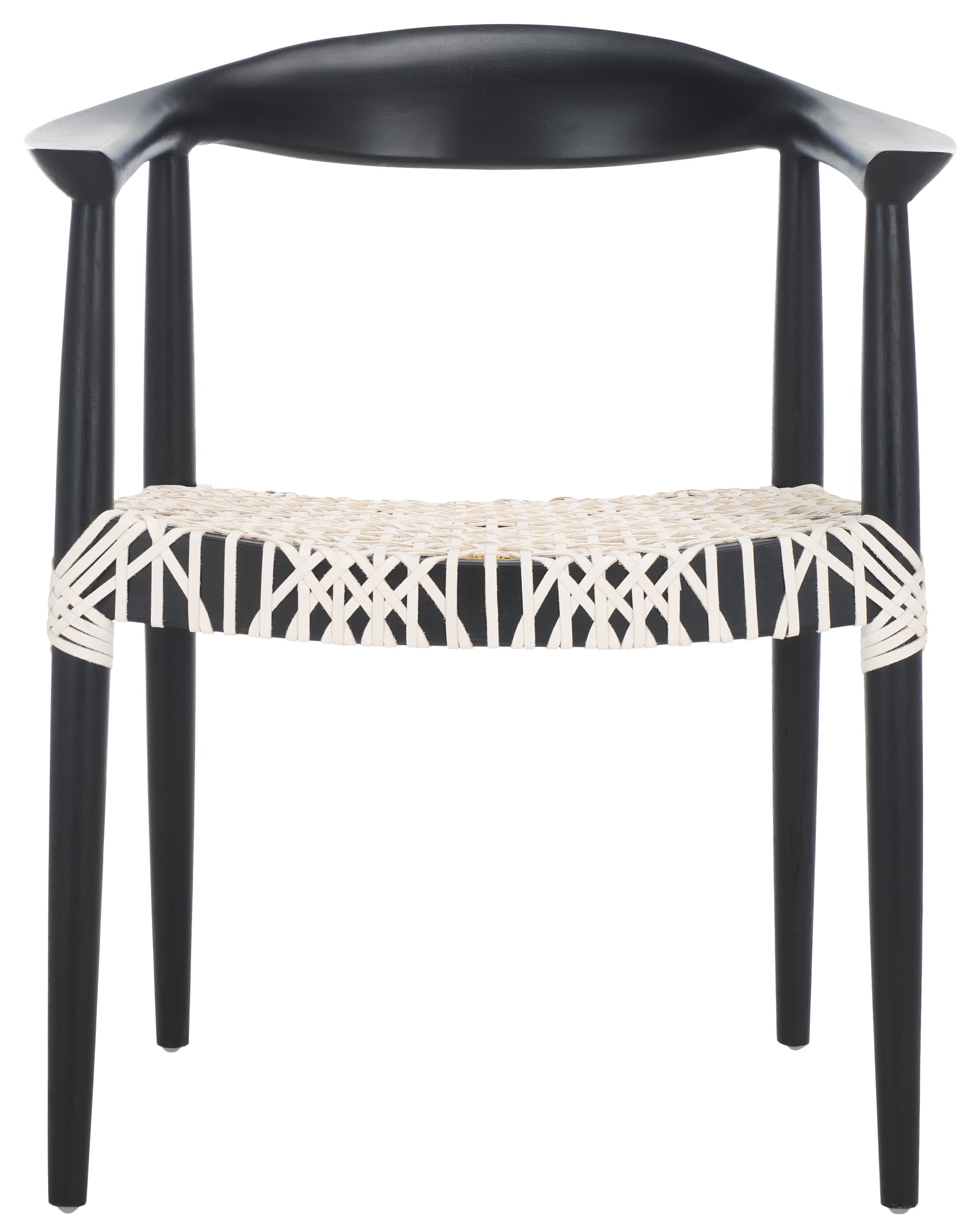 Safavieh Bandelier Arm Chair , FOX1003 - White / Black