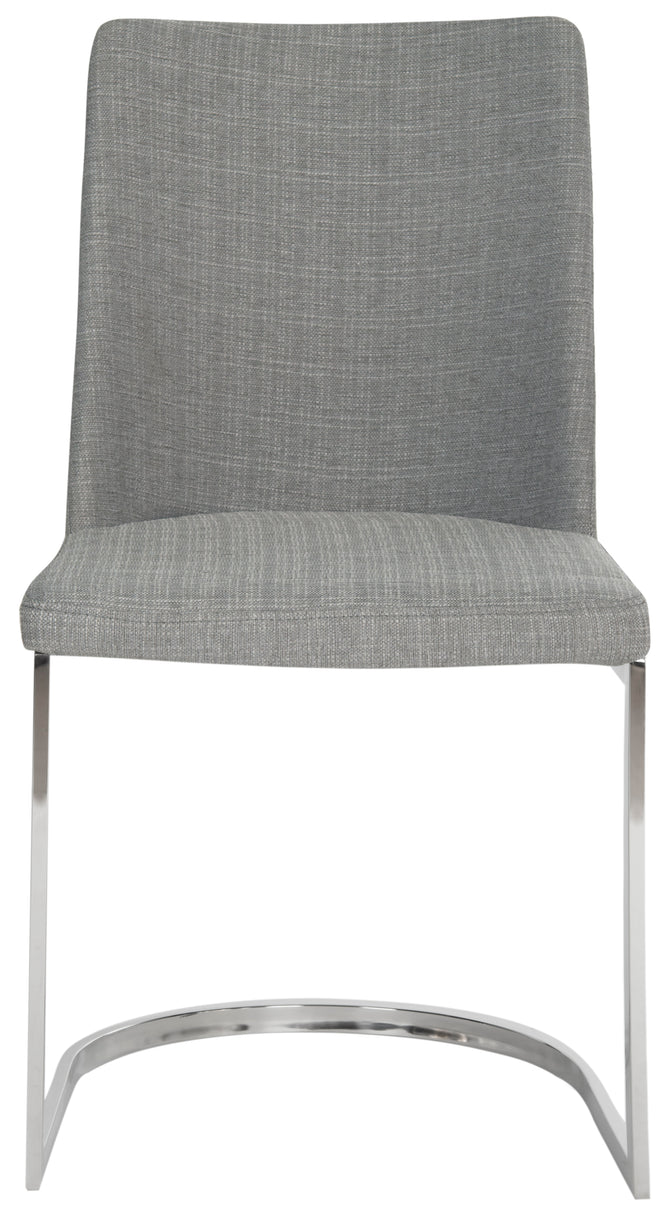 Safavieh Parkston Side Chair (Set of 2), FOX2013 - Dark Grey Linen